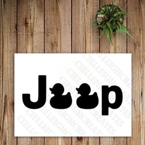 *2 for $20* Jeep Duck vinyl decal Sticker